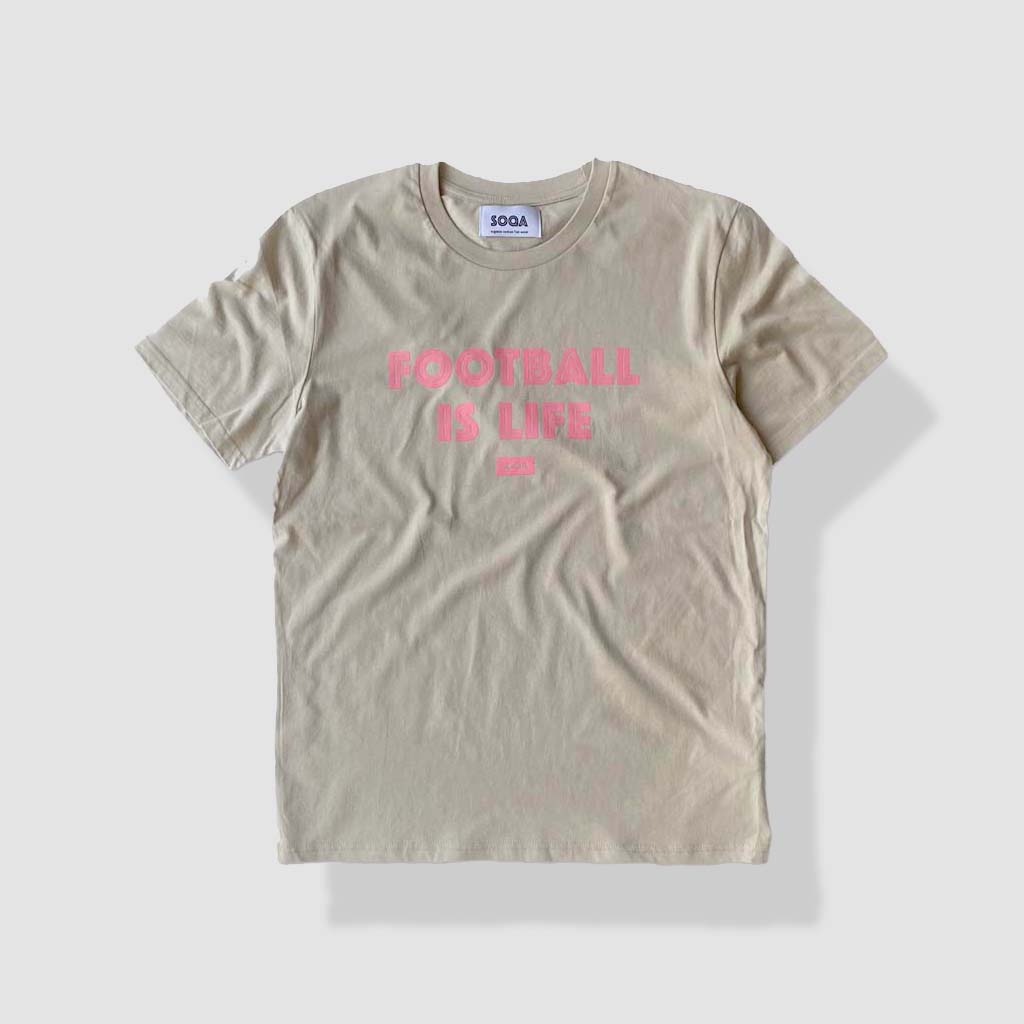 SOQA T "FOOTBALL IS LIFE" Sand