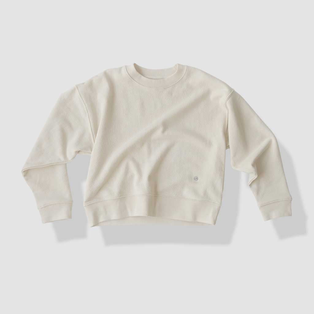 SOQA Basic Cropped Crew Cream