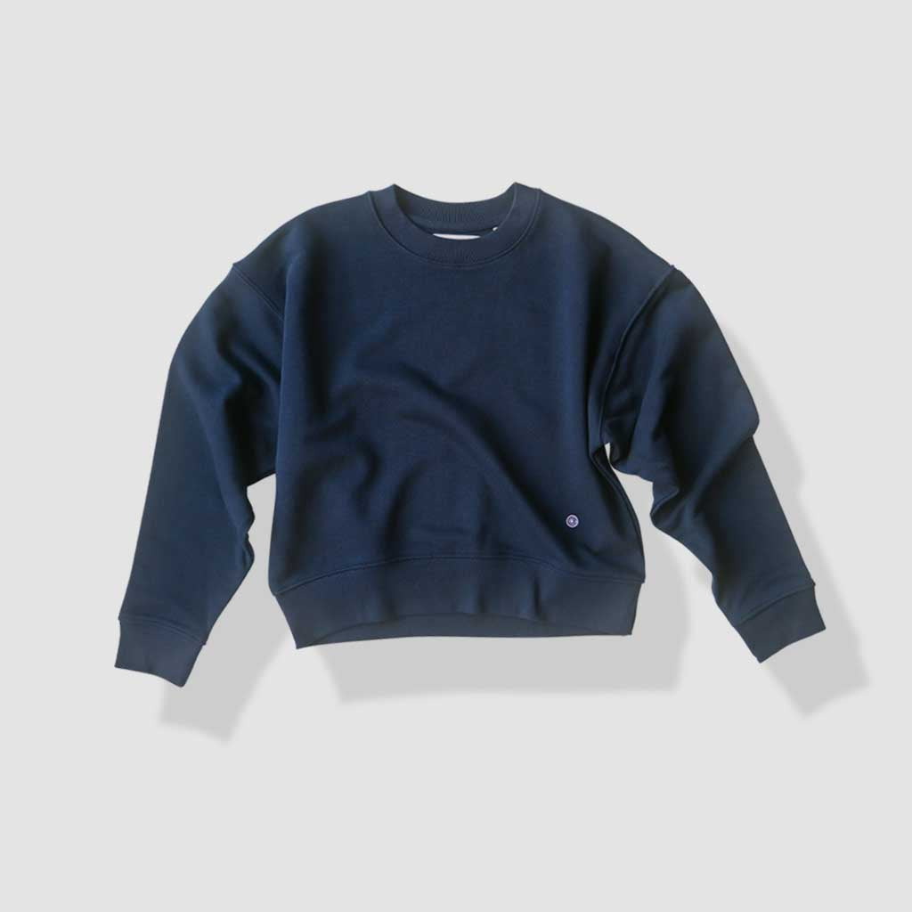 SOQA Basic Cropped Crew Navy